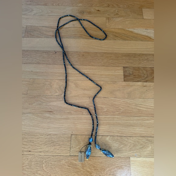Heidi Daus "Lux Be a Lady" Blue Crystal Beaded Lariat Necklace - NWT - Picture 3 of 7